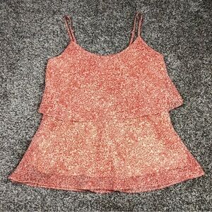 CAbi Women’s Paprika Tiered Flowy Camisole Tank Top Size XS